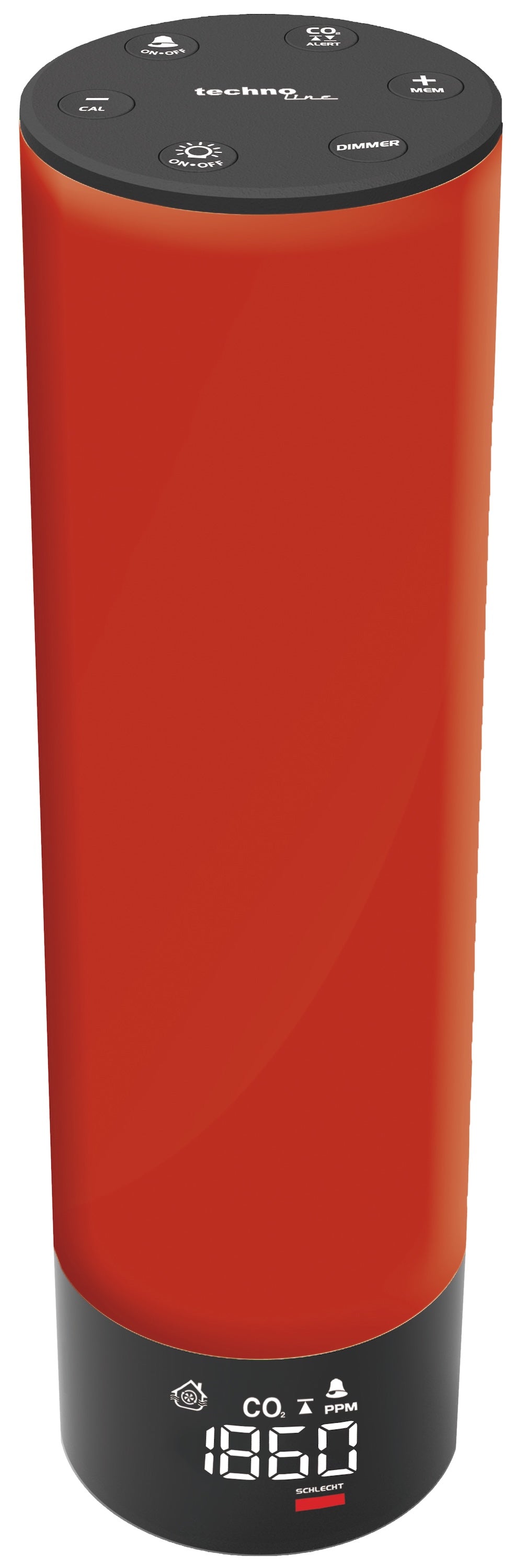 Technoline WL 1045 – Multisensor/Raumsensor, Temperatur & Feuchtigkeit, PM2.5, TVOC & CO2, Display – schwarz