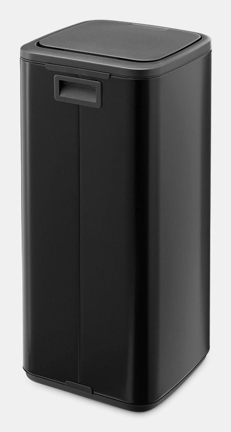 Brabantia Papierkorb – 30 l – Stahl, Schwarz matt – B × H 280 × 650 mm