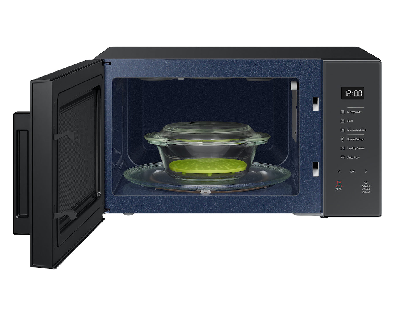 Samsung Grillmikrowelle MG30T5068UC – 30 l, Grill & Keramikboden, 900 W – Grau