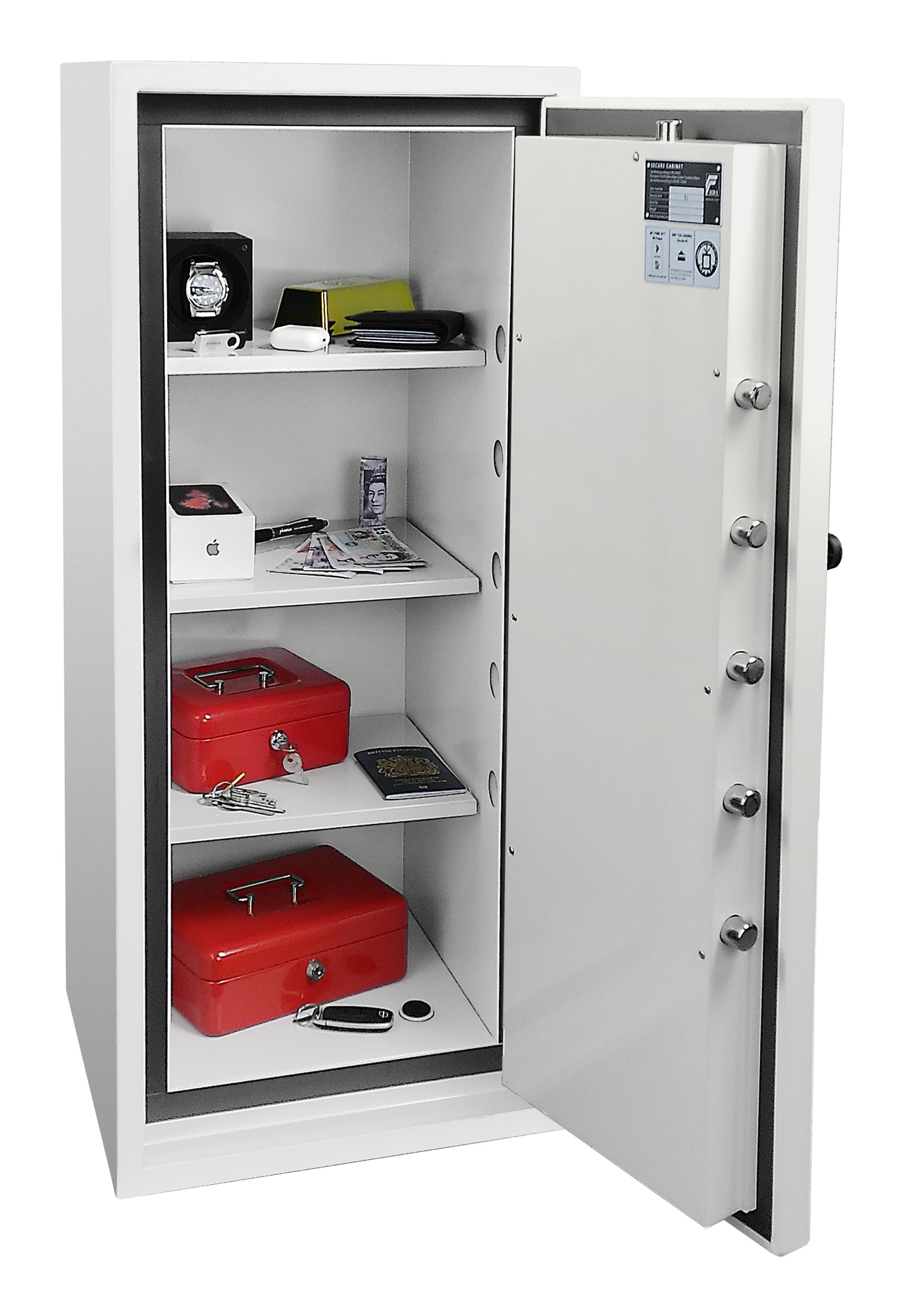 Phoenix Safe Co. Phoenix Sicherheitsschrank Fortress Pro SS1465K – Schlüsselschloss – 97 l – Feuerschutz 60 min – Weiss