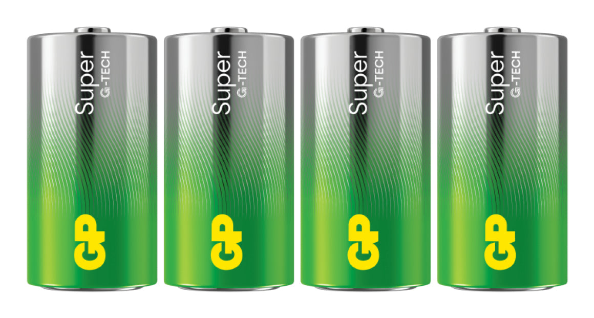 GP Batteries C Batterien, Alkaline, 1,5 V – 4 Stk.