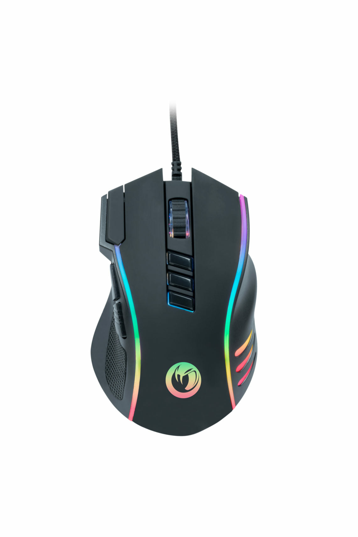 NACON GM-420 – Gaming-Maus – Kabelgebunden (USB-A), 12000 DPI, RGB-Beleuchtung, rechts, Schwarz