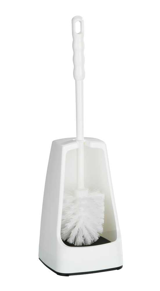 Wenko – WC-Bürstenset – Kunststoff, Weiss, bodenstehend, H 40,5 cm