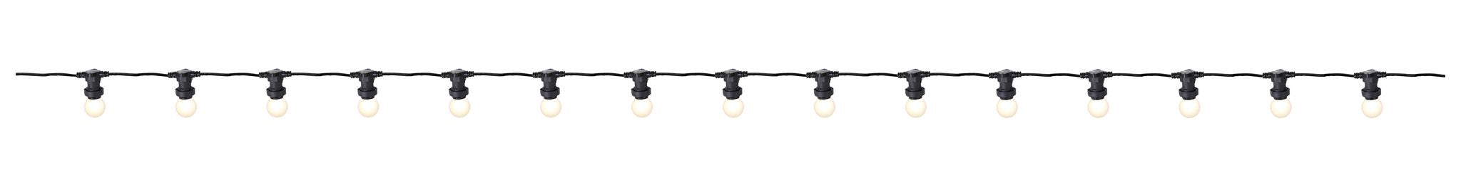 M. Schönenberger Schönenberger Lichterkette 87.7001.15WW-2 – 15 m – 10 W – Warmweiss, 2700 K – IP44 – Netzbetrieb – Schwarz