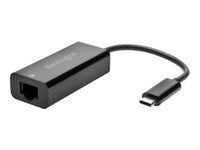 Kensington CA1100E Netzwerkadapter USB-C zu RJ-45 – 1 Gbit/s, 1× RJ-45, Plug & Play, für Chrome OS/Windows