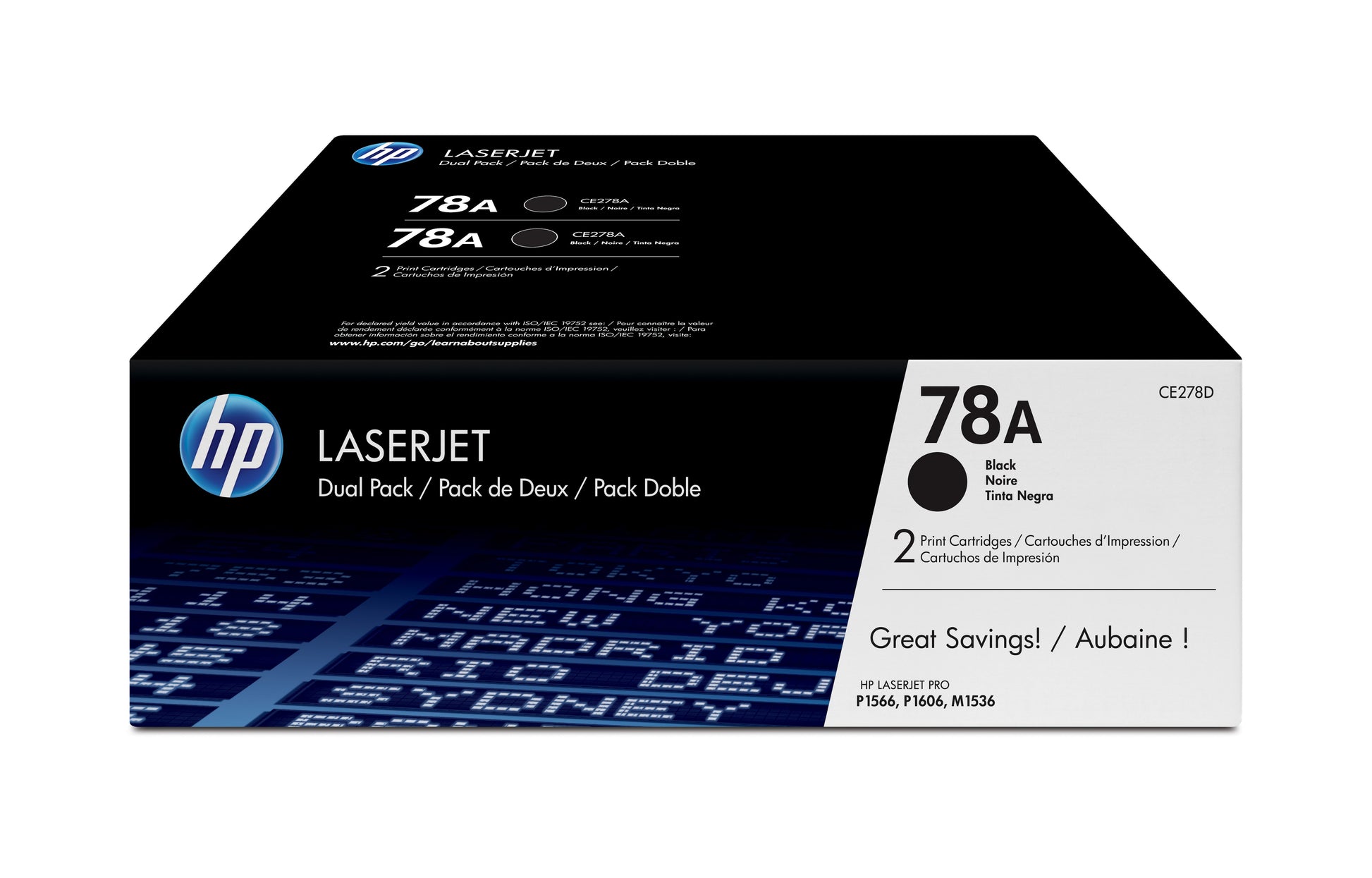 HP Toner-Multipack CE278AD – schwarz, 4200 Seiten – für HP LaserJet P1566/P1600/P1606 und andere