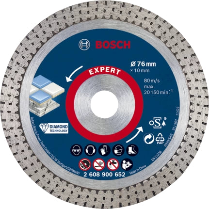 Bosch Diamanttrennscheibe, EXPERT HardCeramic, 76 mm