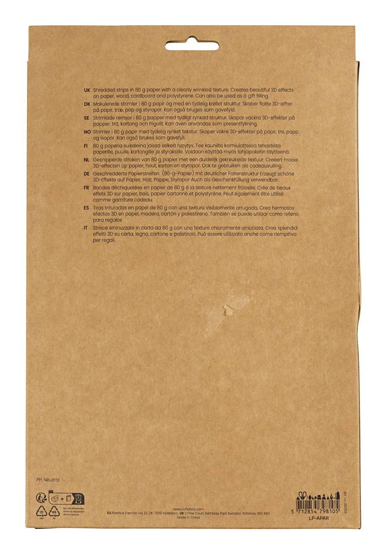Creativ Company Papierstreifen – 0,1 kg – 3 mm – Papier – Gelb – 1 Stück