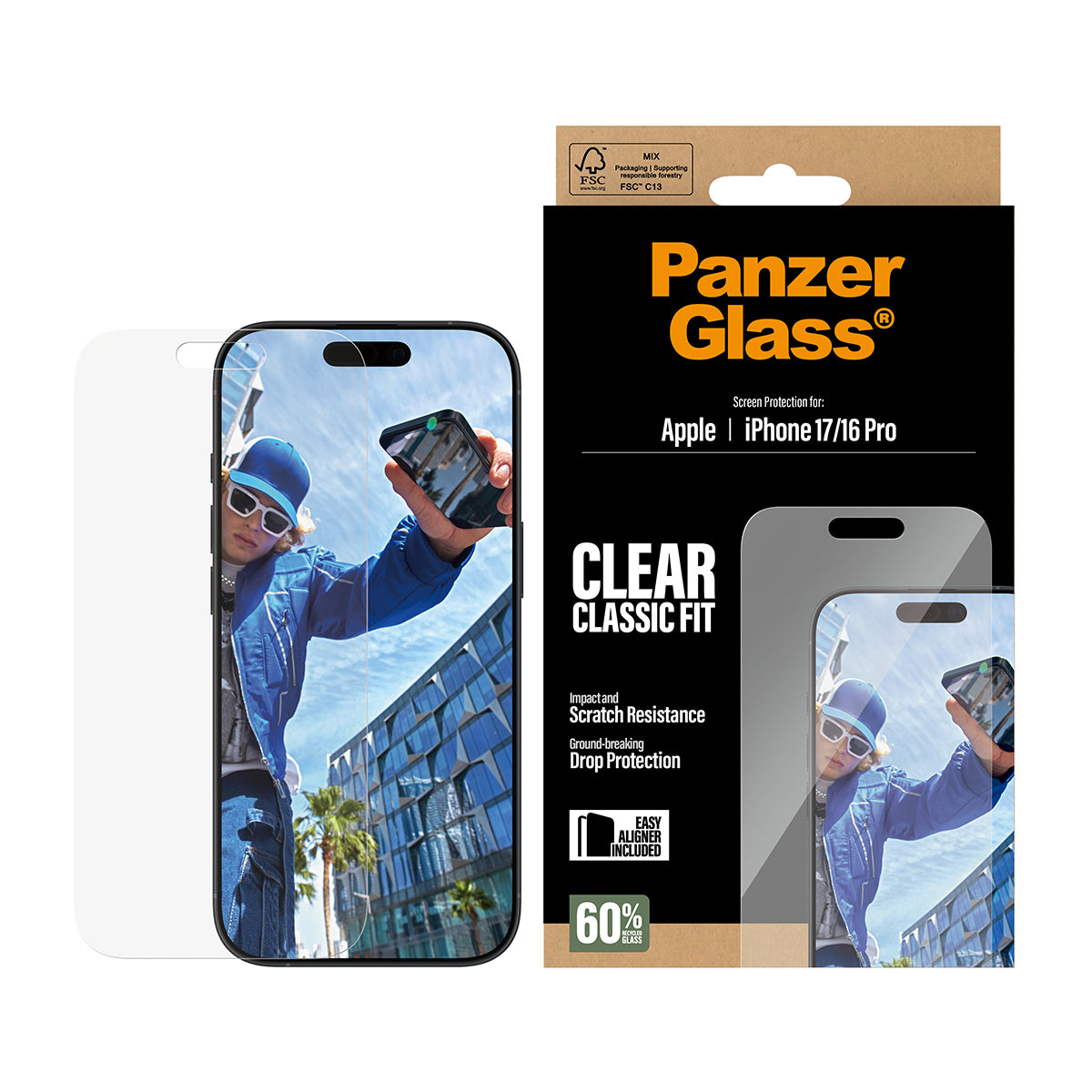 PanzerGlass Displayschutz – für Apple iPhone 17 – stossfest