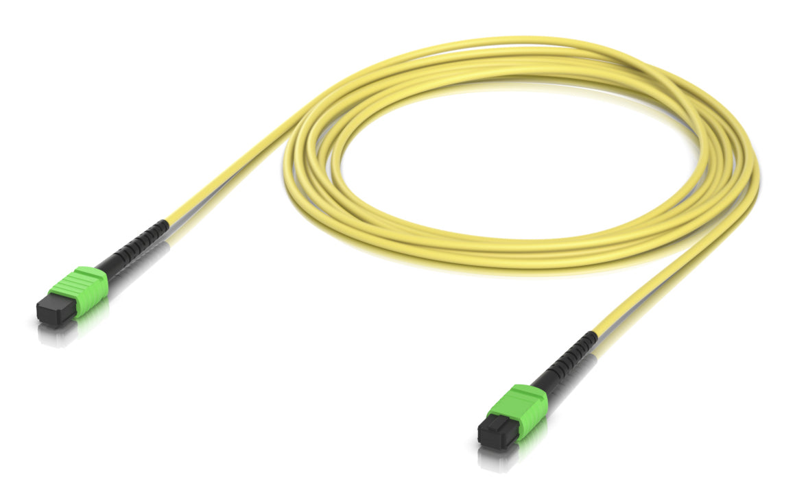 Ubiquiti LWL-Patchkabel – MPO–MPO, Single-Mode (OS2), APC, 100 Gbit/s, 3 m, 10er-Pack, Gelb, LSZH