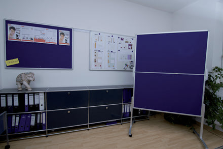 Franken Pinnwand – Alurahmen – 60 × 190 cm, blau