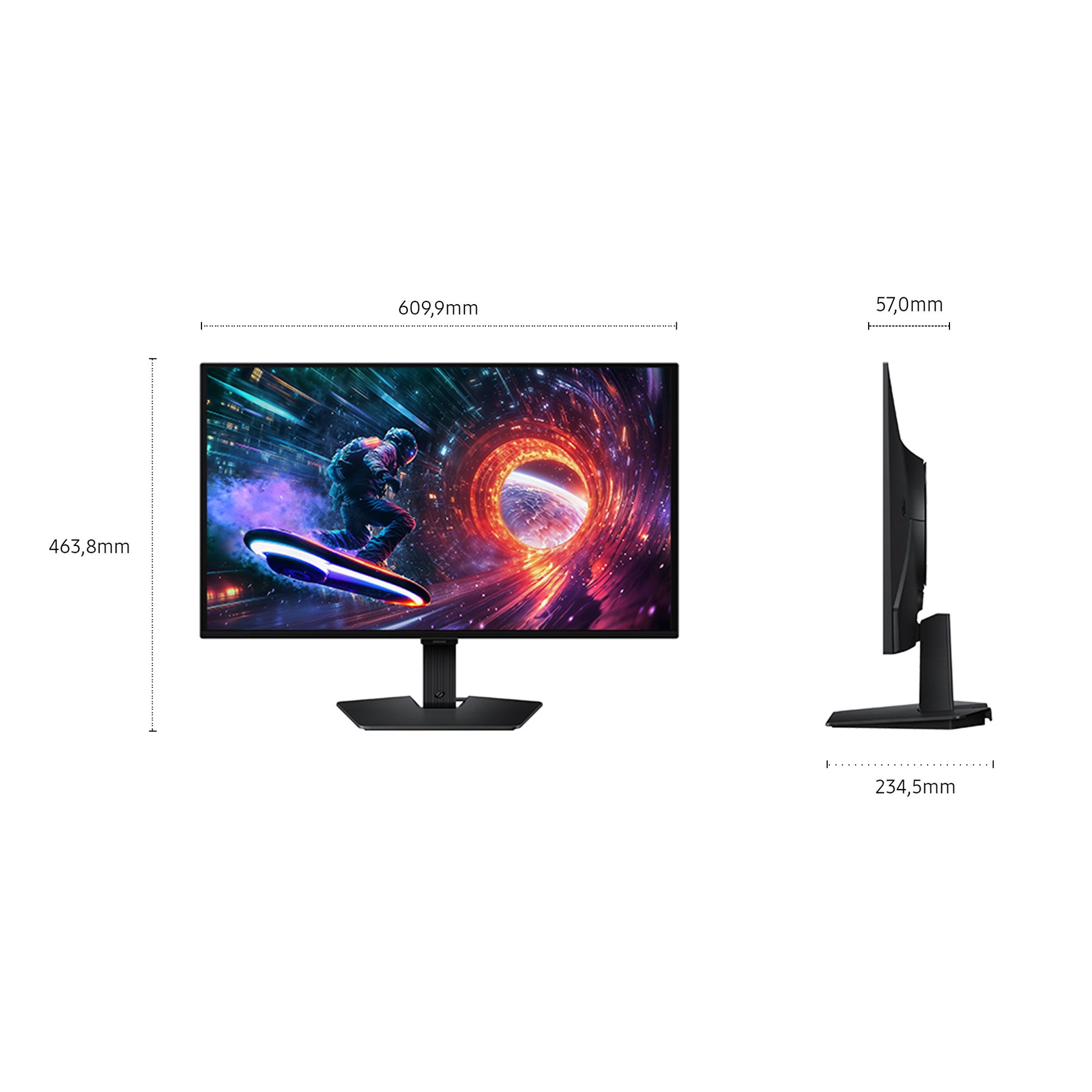 Samsung G50F – Monitor, 27", 2560 × 1440 (WQHD), OLED, 180 Hz, 200 cd/m², VESA 100 × 100, Schwarz