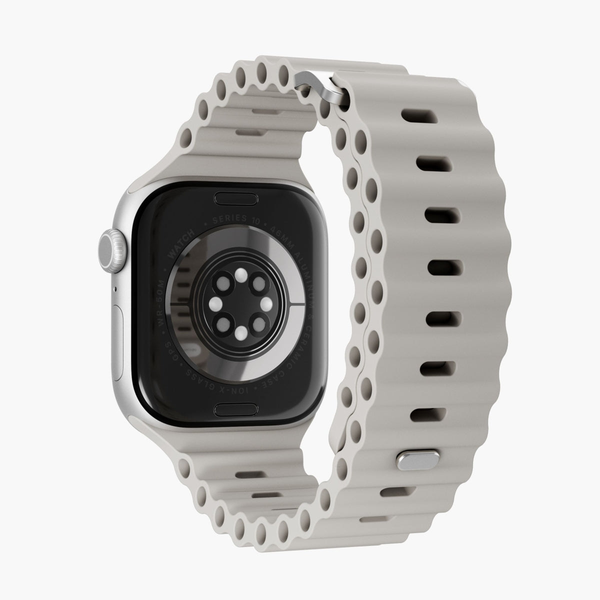 Vonmählen Wave Band 2 – Silikon, Cremefarben, für Apple Watch 40/41/42 mm