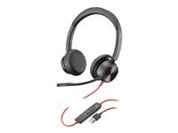 Poly Blackwire 8225 – Duo Headset, On-Ear – USB-C, Boom-Mikrofon – Schwarz – für Windows 10/Mac