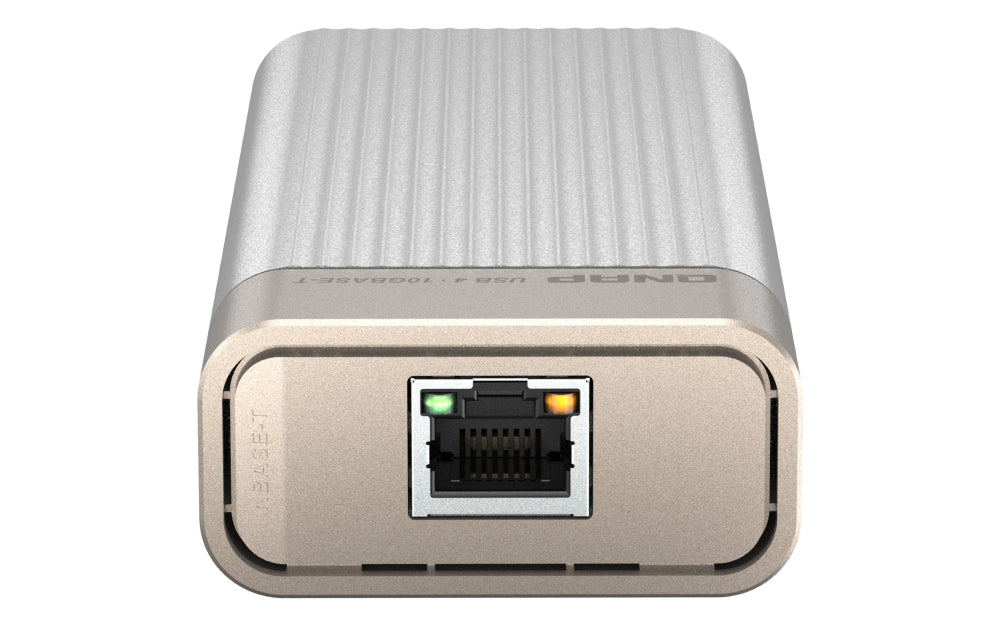 QNAP QNA-UC10G1T – USB-C 10GBase-T Adapter – 1× RJ-45, Silber, für Windows, macOS, Linux