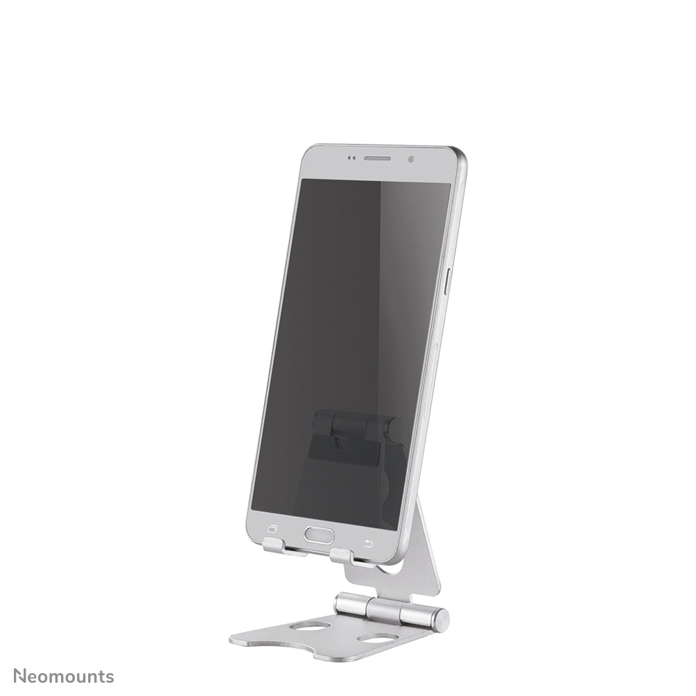 Neomounts Tischständer, faltbar, verstellbar – für bis 4,7" – Silber, Aluminium