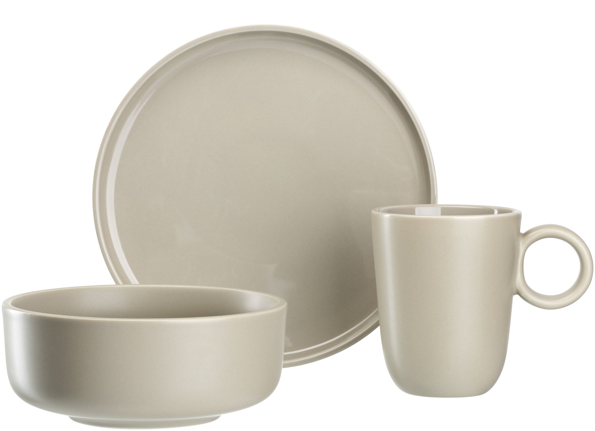 LEONARDO Roma Speise-Service – Keramik, beige, spülmaschinenbeständig, 6-teilig
