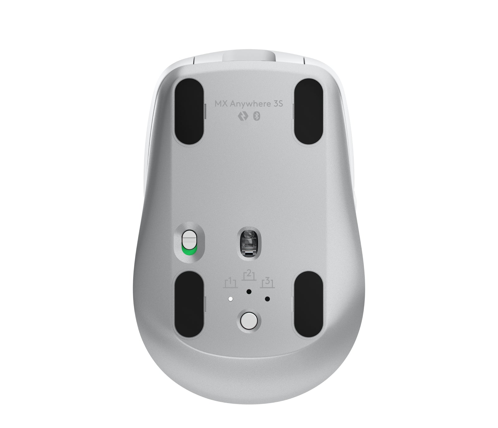 Logitech MX Anywhere 3S – Mobile Maus, rechts, Laser, 8000 DPI, Leises Klicken, Grau/Weiss