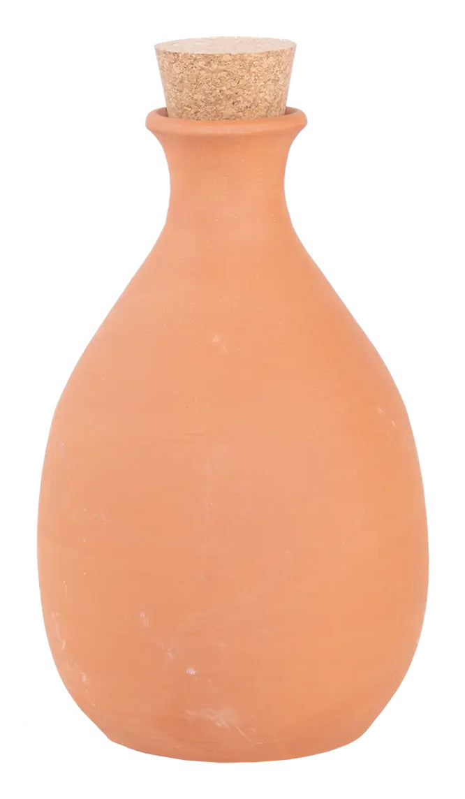 Esschert Design Bewässerungssystem Olla S – orange, Kork, Ø 15,2 cm × H 26,5 cm, mit Deckel