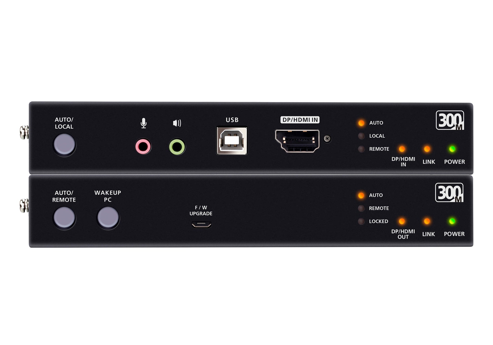 ATEN CE980 – Optischer KVM-Extender – True 4K (4096×2160 bei 60 Hz), DP/HDMI, USB 2.0, 300 m, Schwarz