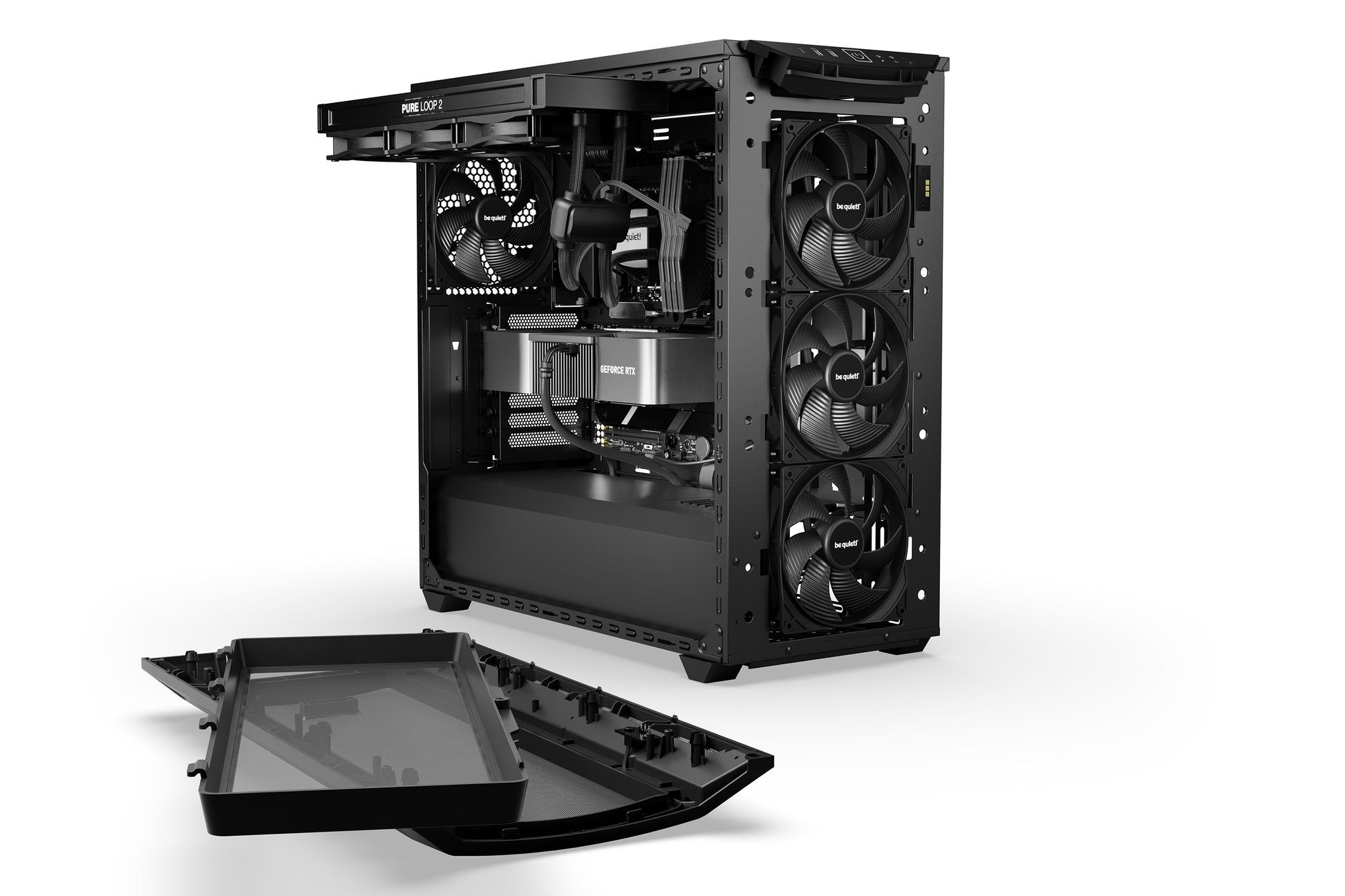 be quiet! be quiet Shadow Base 800 – PC-Gehäuse – für ATX, EATX, micro-ATX, Mini-ITX, max. GPU 43 cm, Schwarz