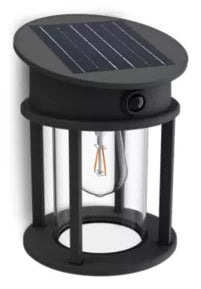 Philips Aussenwandleuchte – 2700 K, IP44, Solarbetrieb, mit Bewegungsmelder, Schwarz, Metall, Kunststoff