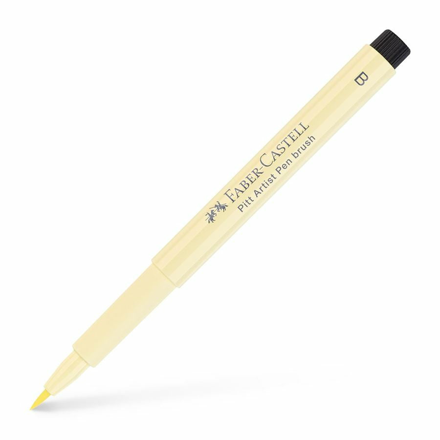 Faber-Castell Pitt Artist Pen Pinselstift – Pinselspitze, 2,5 mm, pigmentiert, wasserfest, Elfenbein