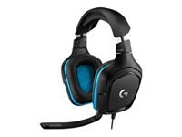 Logitech G G432 Gaming-Headset – Over-Ear, Stereo, Kabelgebunden, 3,5 mm Klinke, ANC, Schwarz/Blau