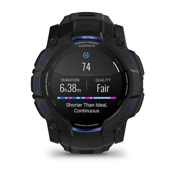 Garmin Instinct 3 50 mm GPS – Aluminium Schwarz, Sportarmband, 100 m, für iPhone