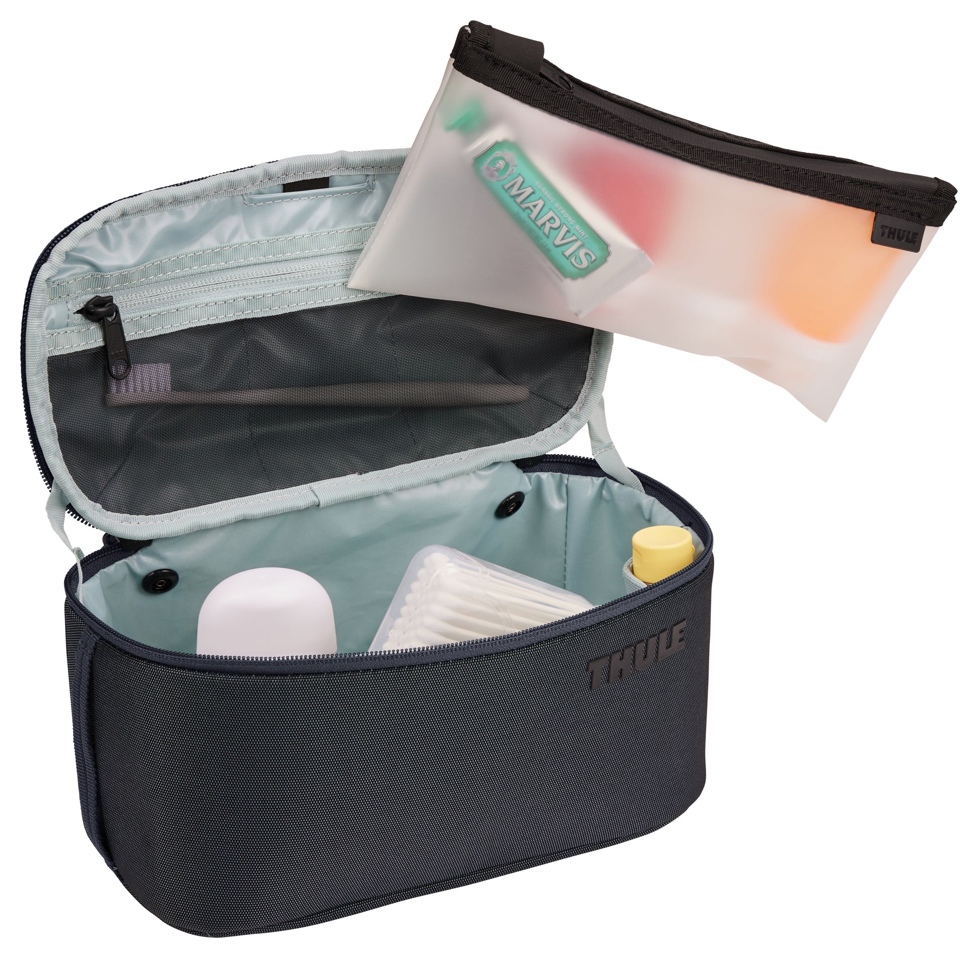 Thule Kulturbeutel Subterra 2 – bluesign, aufhängbar – 7 l – dunkelgrau – Polyester, TPU