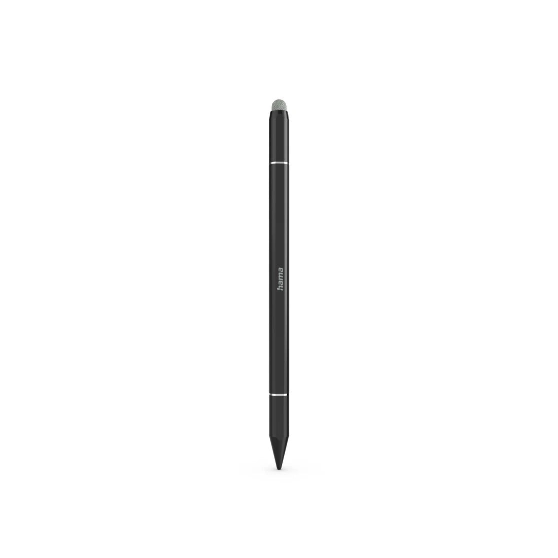 Hama Disc Tip Eingabestift für Tablets mit kapazitiven Touchscreens – 4-in-1, Aluminiumgehäuse – Schwarz