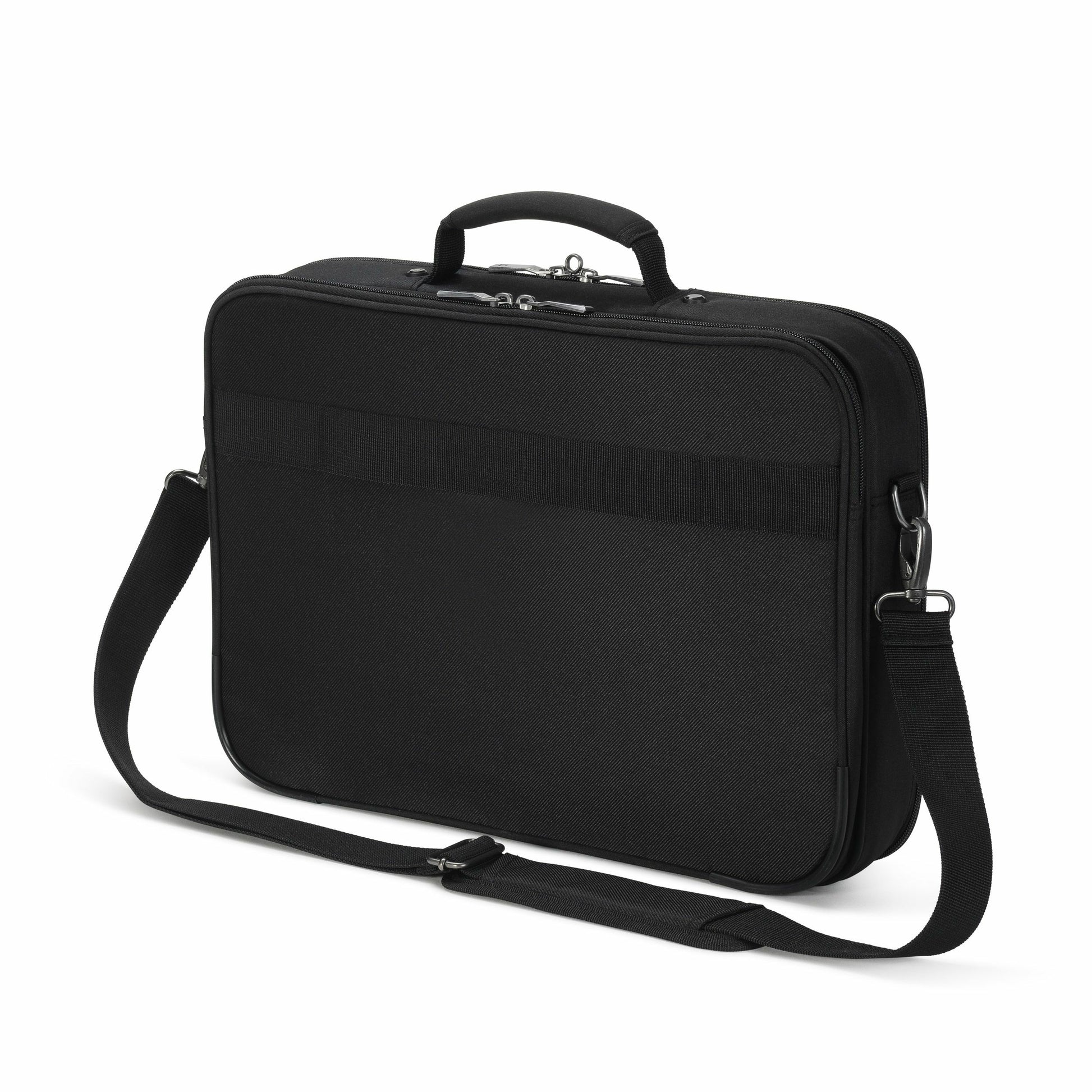 DICOTA ECO Multi Plus Select Notebook-Tasche für bis 15,6" – Trolley-Band, abnehmbarer Schultergurt – Schwarz