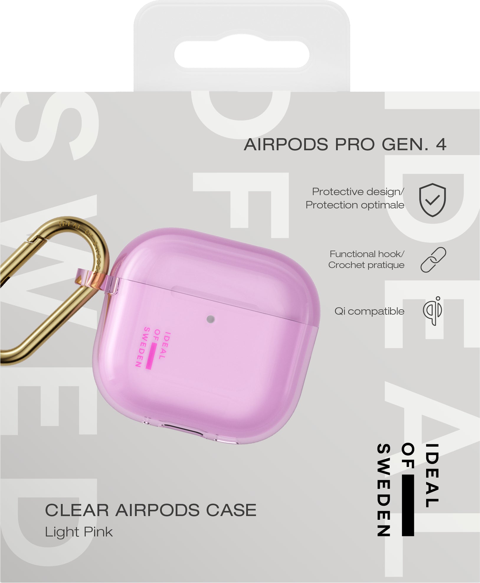 iDeal of Sweden Clear Entry (IDCLAPC-G4-512) – Schutzhülle für AirPods (4. Gen.), Pink