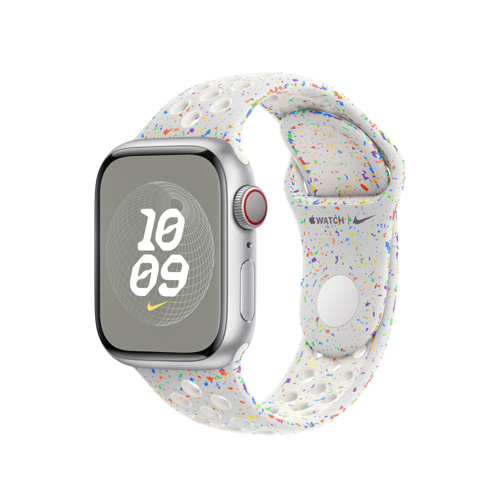 Apple Nike Sport - Armband - für Apple Watch (38-41 mm, Serie 1-9 & SE), Pure Platinum, M/L