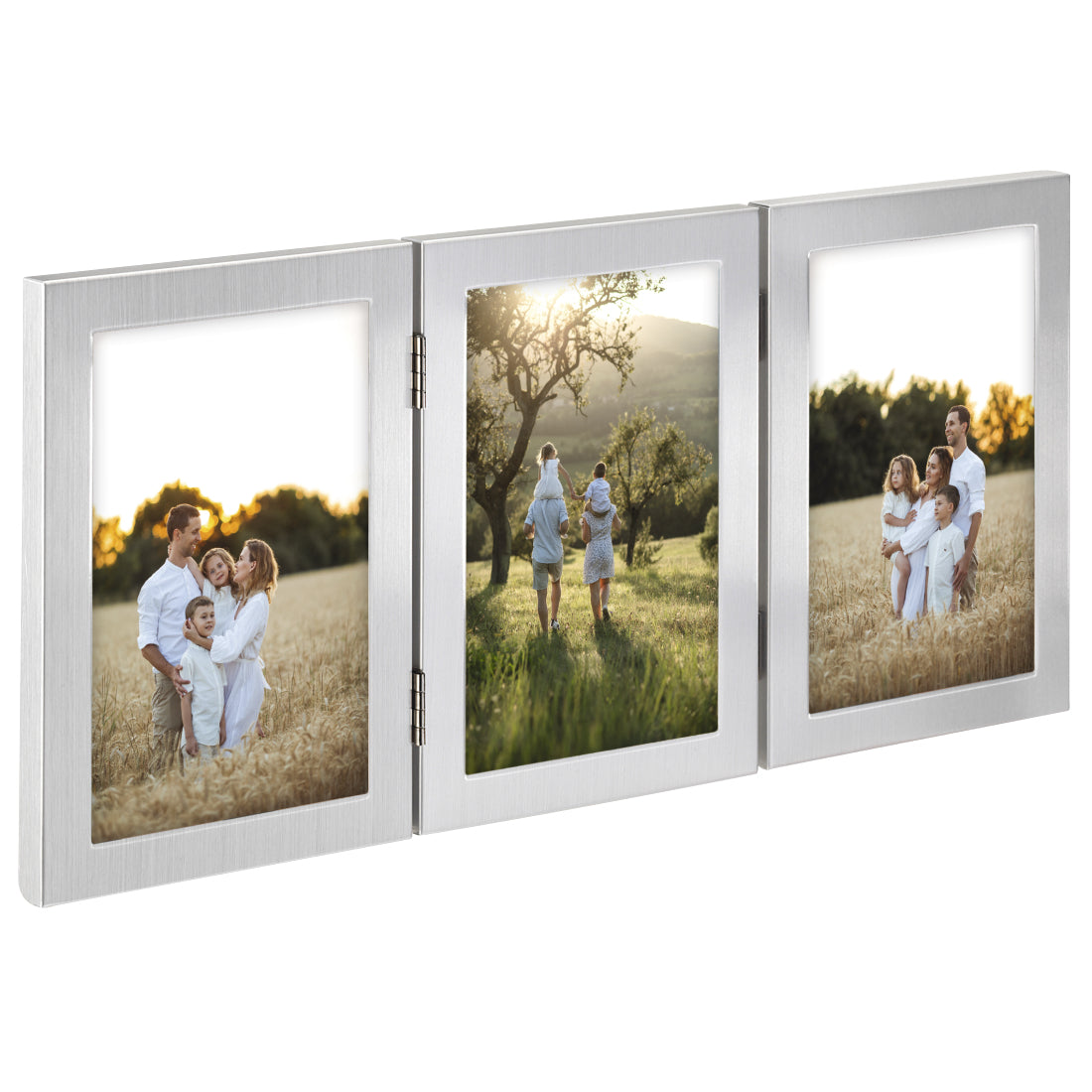 Hama Collagerahmen – für 3 Fotos: 10 × 15 cm – Aluminium, Silber