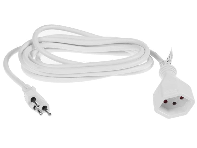 Furber. Verlängerungskabel – T12–T13, 3 m, 3×1 mm², mit Kinderschutz, Weiss