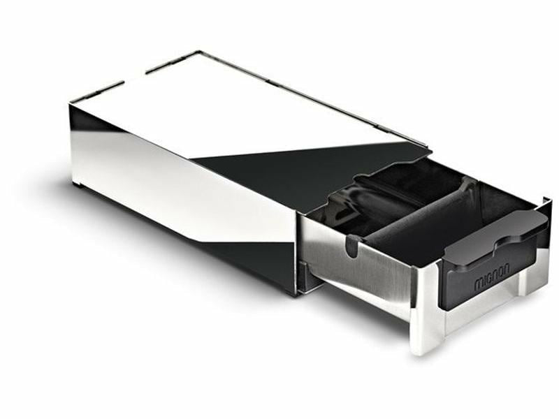 Eureka Ausklopfschublade – 12,3 × 24,2 × 6,3 cm – für Mühlen – Metall, Schwarz