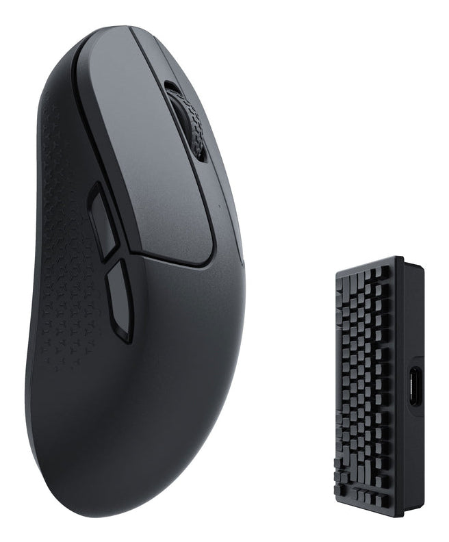 Keychron M3 Mini – Gaming-Maus – Kabellos (Bluetooth/2,4 GHz), 26000 DPI, Rechtshänder, Schwarz
