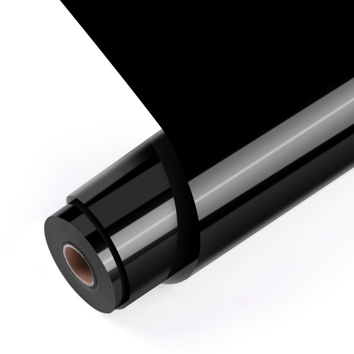 LOKLiK Aufbügelfolie (HTV), Schwarz, Glänzend, 30,5 × 180 cm, 1 Rolle