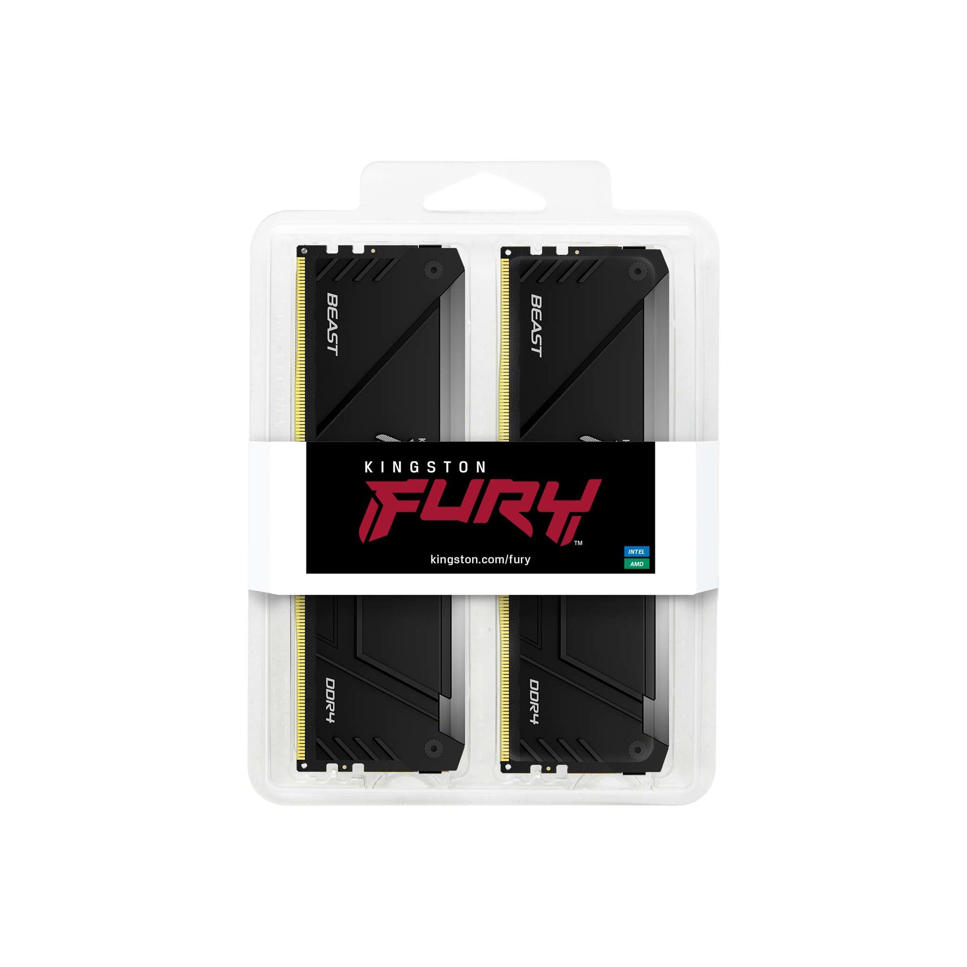 Kingston Technology Kingston FURY Beast RGB – 32 GB (2×16 GB), DDR4 3600 MT/s, CL18, 288-poliger DIMM