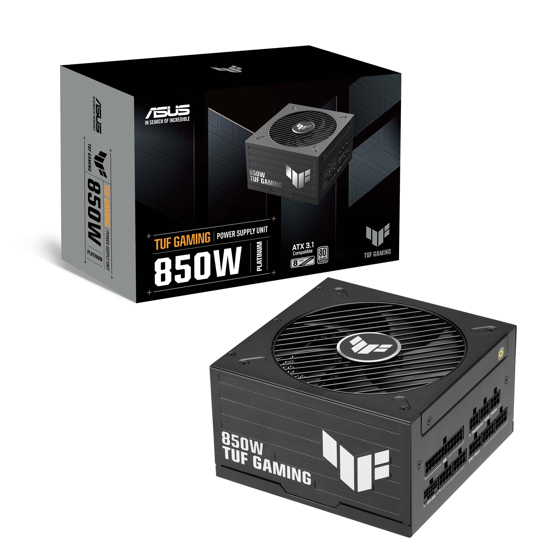 ASUS TUF Gaming ATX-Netzteil 850 W 80 PLUS Platinum – Vollmodular, ATX 3.1, 12VHPWR