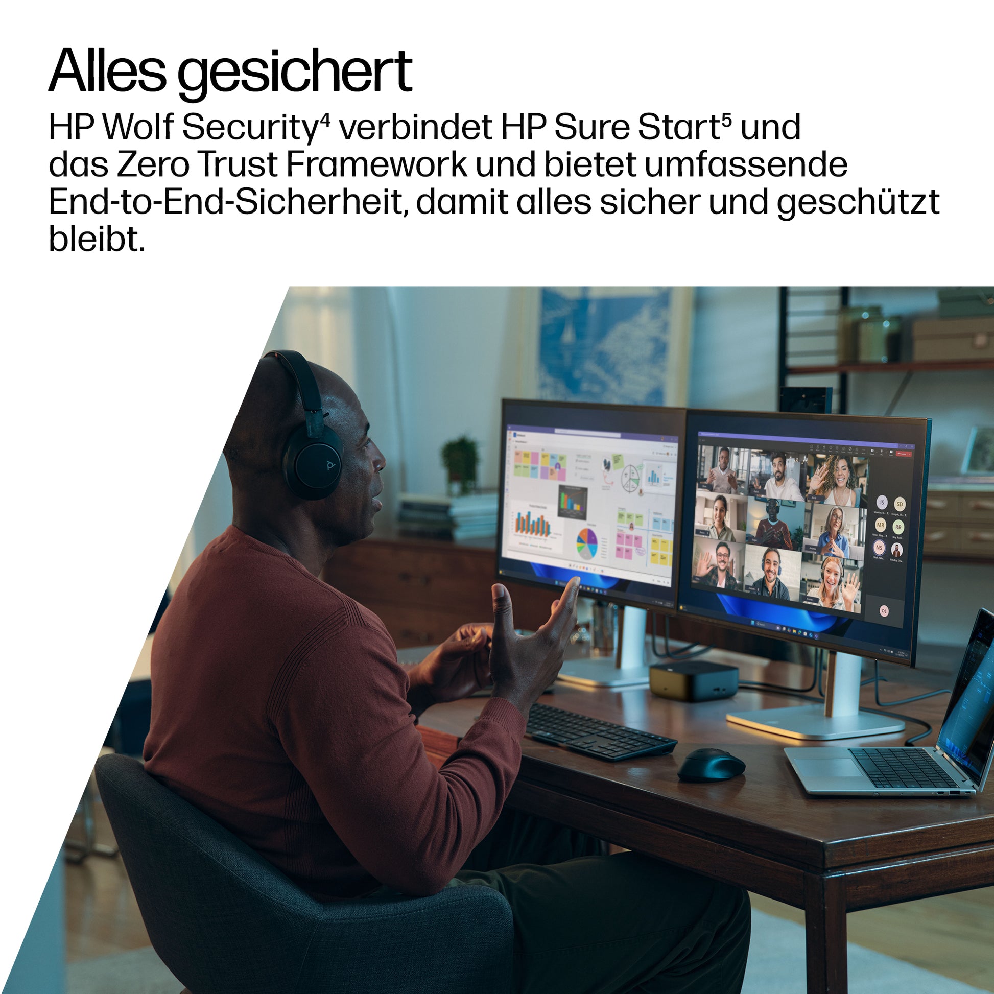 HP G6 Dockingstation – USB-C, 2× DP, 1× HDMI, 3× USB-A, 100 W PD, 25GbE, für Windows/Mac/ChromeOS