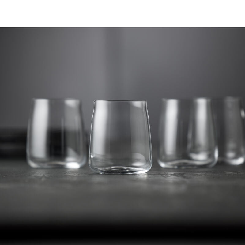 Lyngby Glas Lyngby Trinkglas Zero – 6er Set, 420 ml, Ø 8,4 cm, Kristallglas, Transparent, spülmaschinenfest