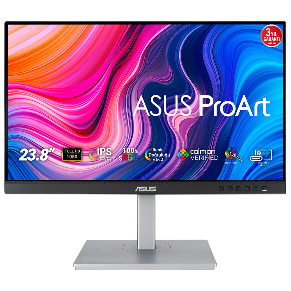 ASUS PA247CV – Monitor, 23,8" 1920 × 1080 (Full HD), LED, Schwarz, Silber