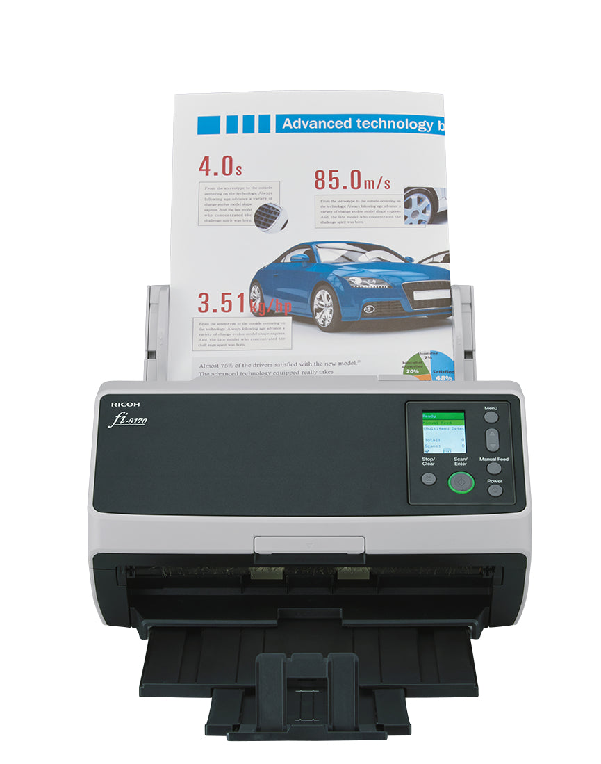 Ricoh fi-8170 – Dokumentenscanner, Legal, Duplex, 70 Seiten pro Minute, 600 dpi, ADF 100 Blatt, LAN, USB