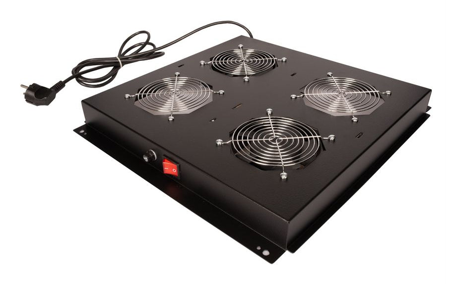 ROLINE 19-Zoll Lüftereinheit 1U, aktiv, schwarz, für ROLINE Pro- und Basic-Serie