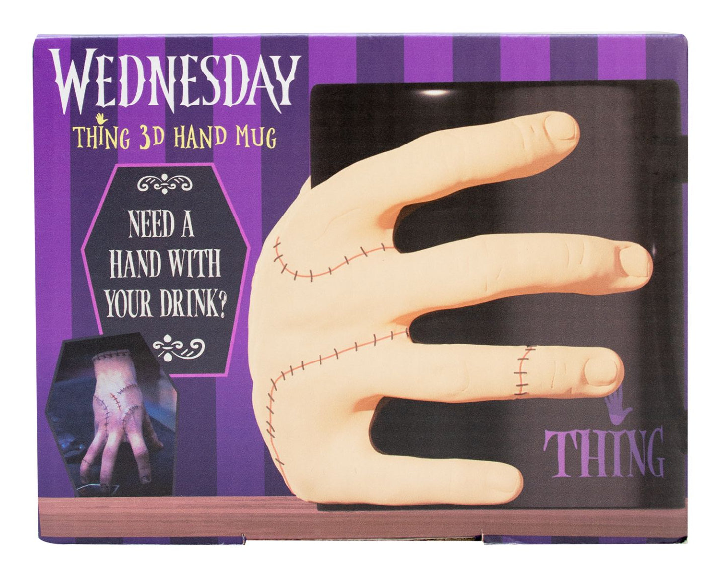 Thumbs Up Teetasse Wednesday – 330 ml, Keramik, Beige/Schwarz
