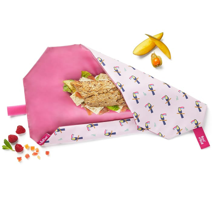 Roll'eat Boc'n'Roll – Lunchwrap 54 × 32 cm, Polyester (PES), Mehrfarbig, Wiederverwendbar