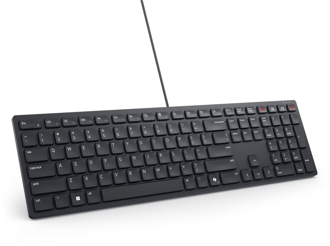 DELL KB525C – Tastatur 100% – Membran – kabelgebunden – beleuchtet – auslaufsicher – Schwarz