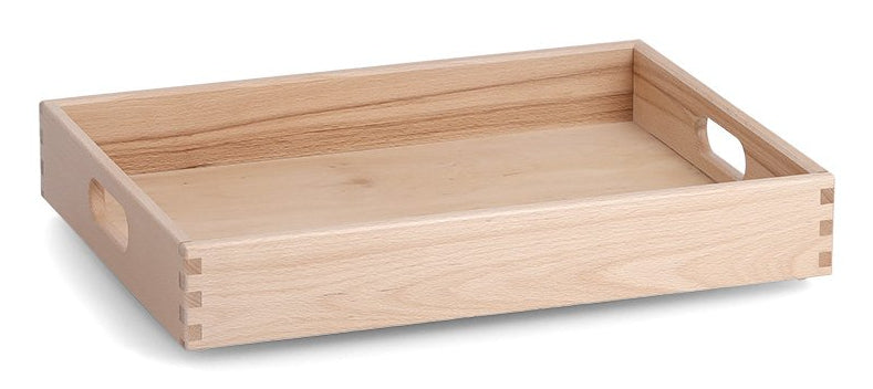 Zeller Present Aufbewahrungsbox ohne Deckel – Buche – Braun – stapelbar, mit Griff – 300 × 70 × 400 mm